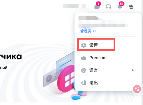 打开 Ozon 设置